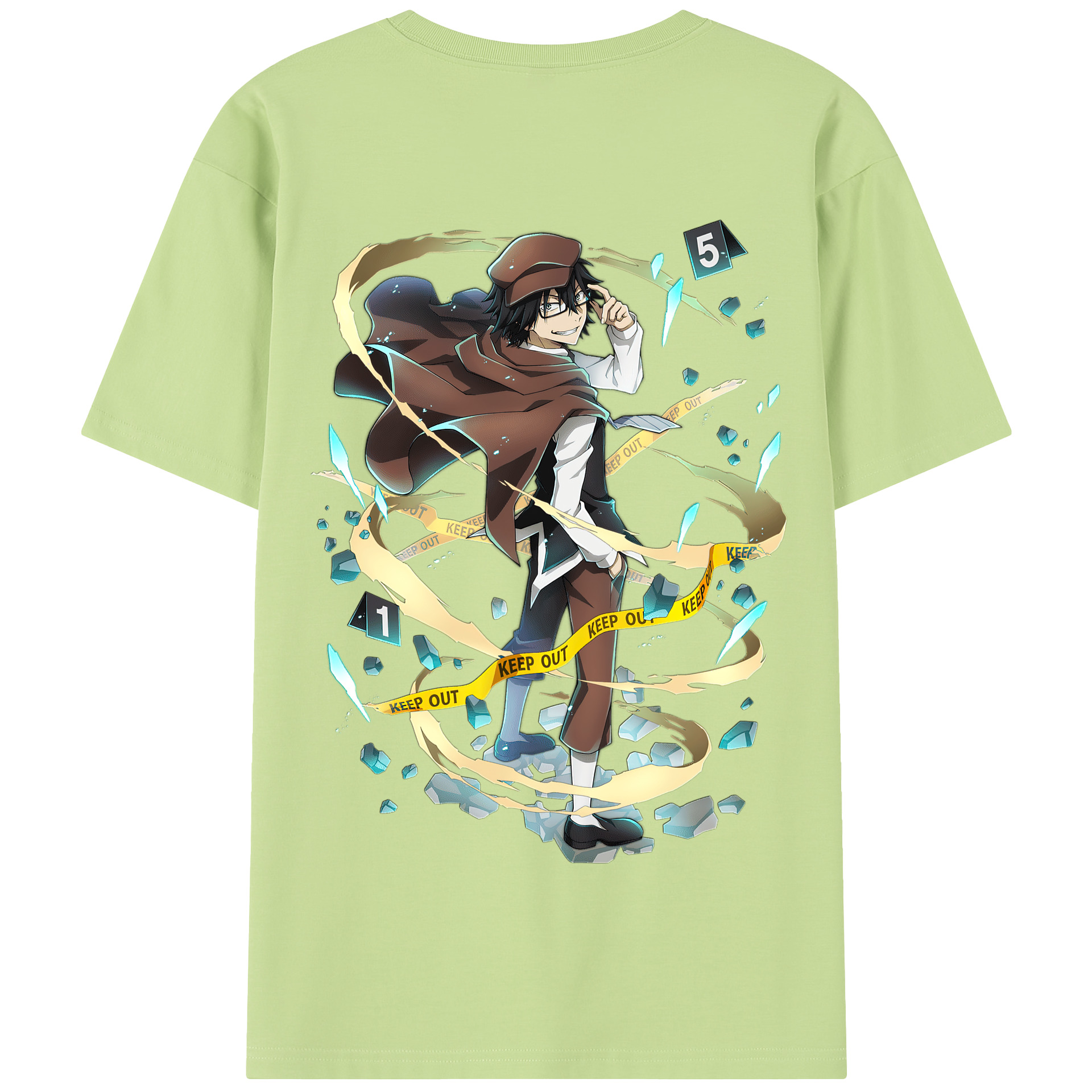（画像用） 文豪ストレイドッグス Bungo Stray Dogs 綿100％半袖Tシャツ（背面プリント）